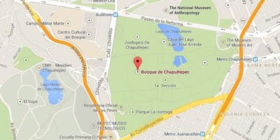 Chapultepec ಪಾರ್ಕ್ ನಕ್ಷೆ