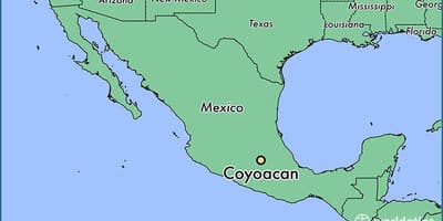 Coyoacan ಮೆಕ್ಸಿಕೋ ನಗರ ನಕ್ಷೆ